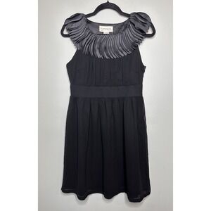 Francesca's Origami Pleated‎ Sleeveless Sheath Party Dress Size Small Black NWT